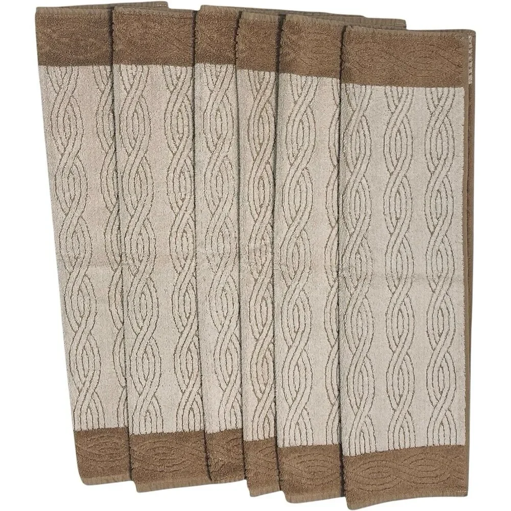 6 VTG Fendi Cotton 100% Bath Towel Floor Mat 16 X 27 Royalton/Bibb USA Tan Beige
